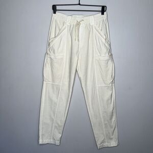 Anthropologie Women’s Cargo Utility Pants Casual Drawstring Ankle Crop Size 25
